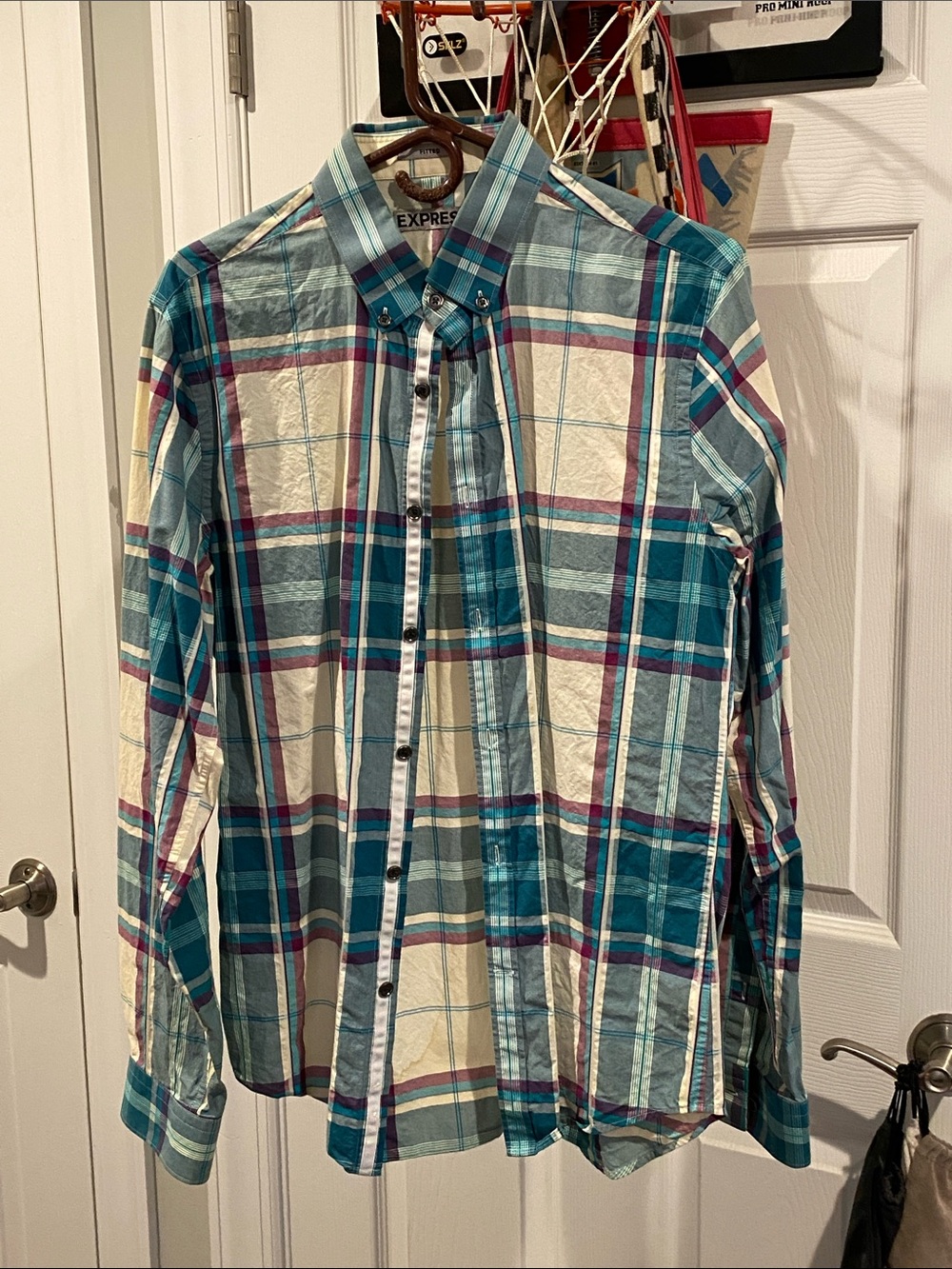 Express Plaid Button-Down Shirt